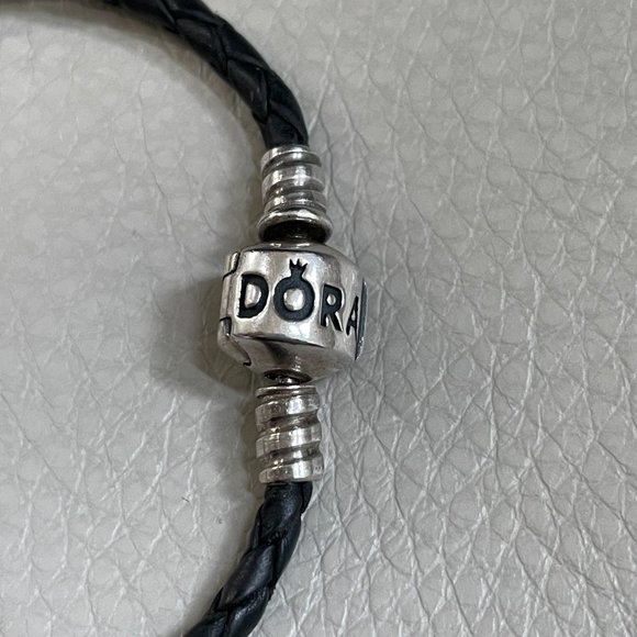 Pandora Silver/Leather Charm Bracelet - Picture 4 of 4